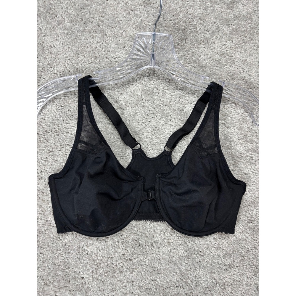 Delimira Womens Black Front Close‎ Racerback Underwire Bra W601 36D
